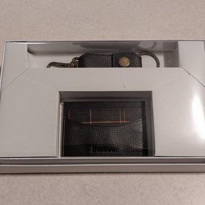 Barbour card holder and keyring gift set